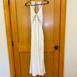 White Backless Maxi Dress